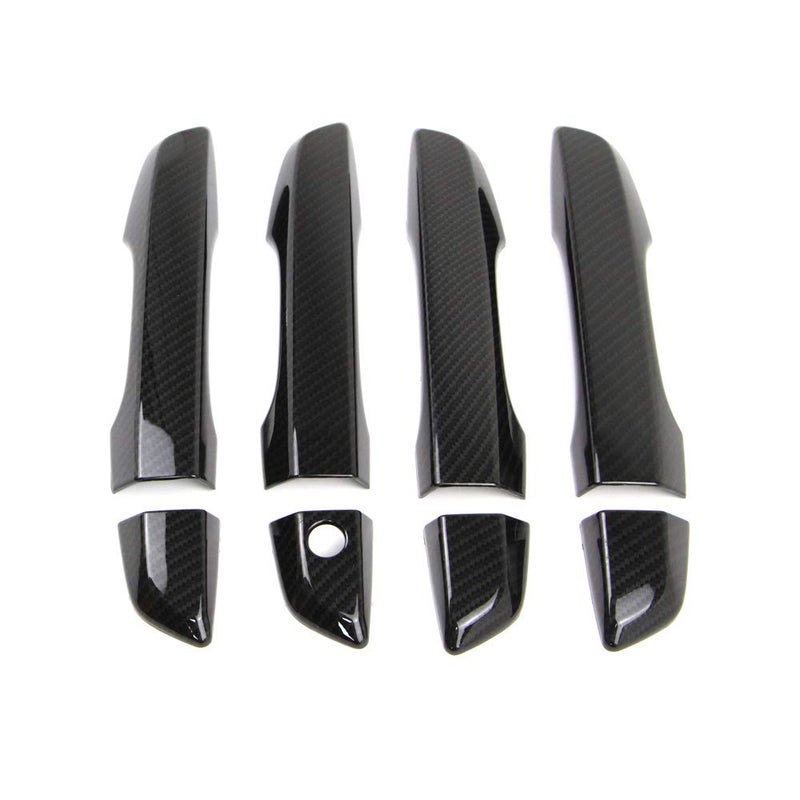 Dreamseek Door Handle Cover for 10th Gen Honda Civic 2016 2017 2018 2019 2020 2021 Sedan Hatchback Exterior Chrome Molding Trim Carbon Fiber Style (w/o Smart Keyhole) - Image 2